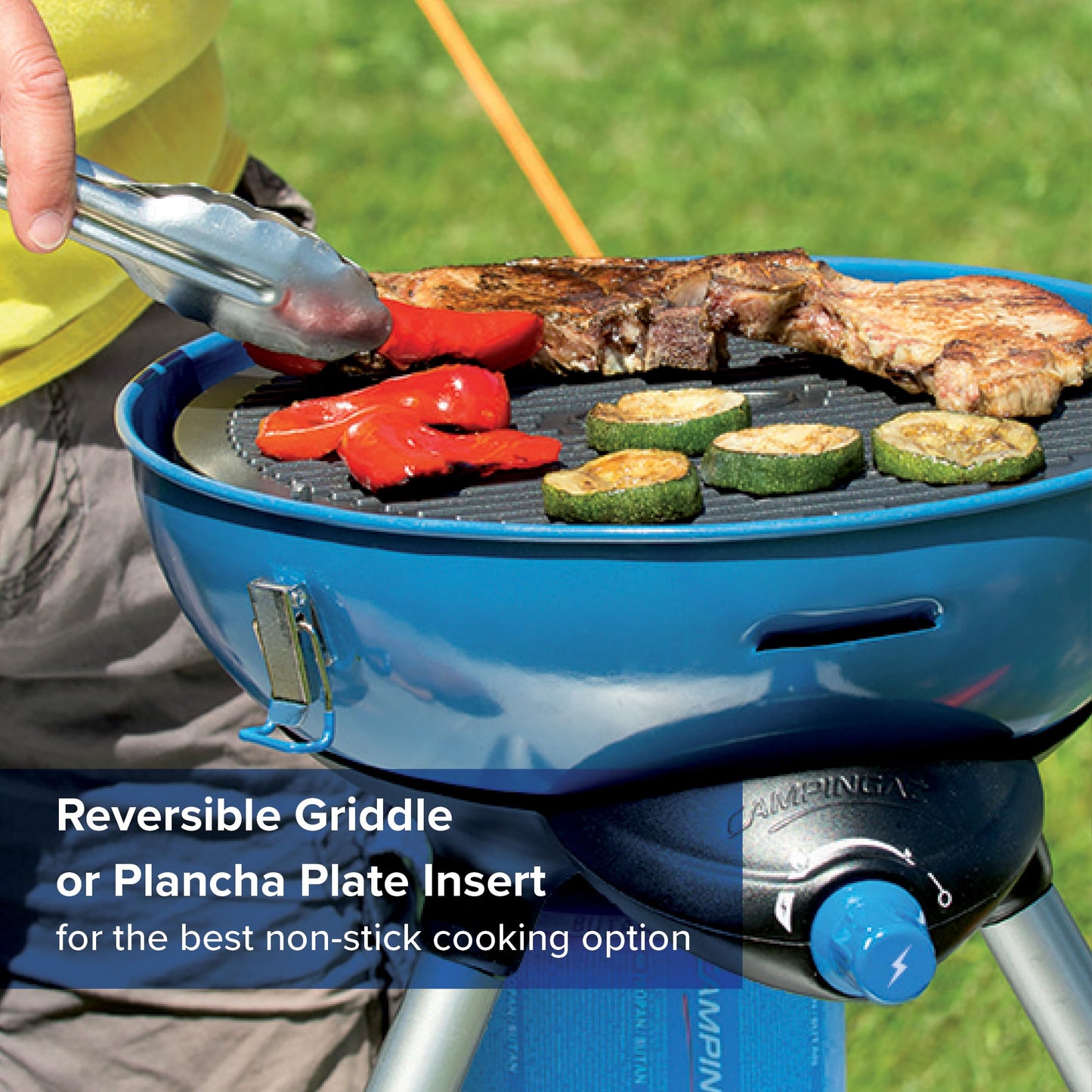 Campingaz Party Grill 400 CV Barbacoa Contacto Gas Natural 2000W, Mesa, Ø36x42cm